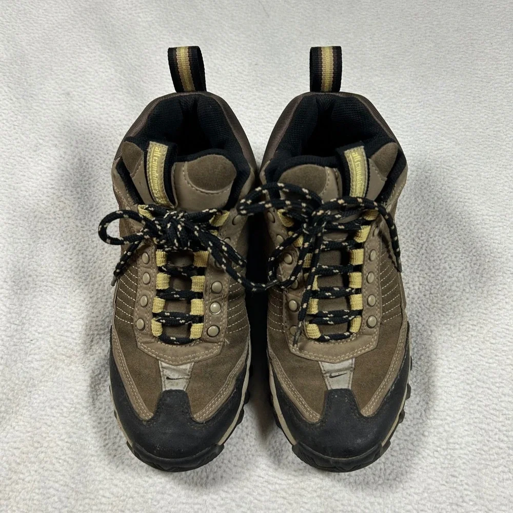 Vintage Nike ACG Air Hiking Boots Shoe Mens 8 Brown Tan Waterproof Leather Trail